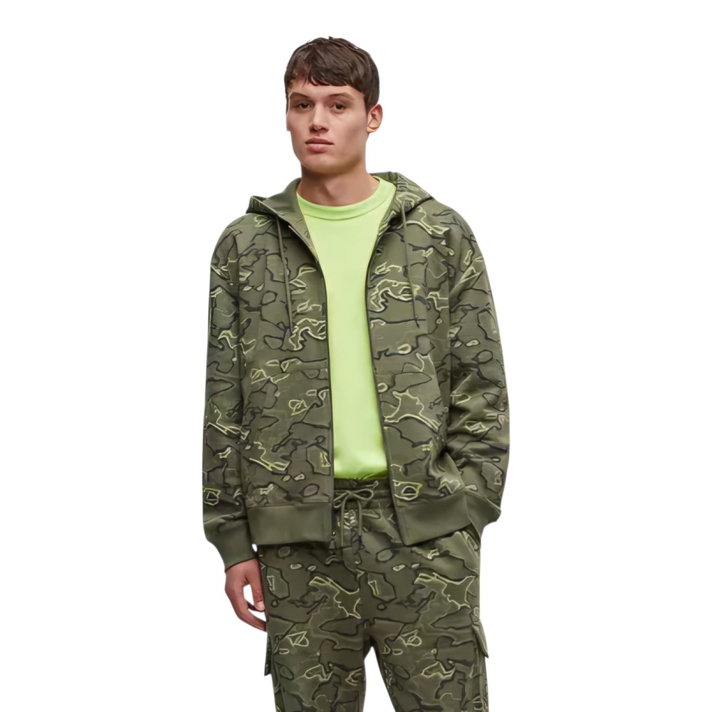 Mode of One Camo Fleece Zip Hoodie  Size‎ XXL Bleeker Camo